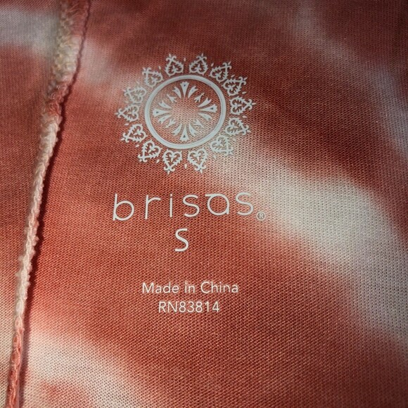 Brisas Tie Dye Top Size Small Peachy Amber Sleeveless Ruffle Hem Very Soft NWT - Picture 6 of 10